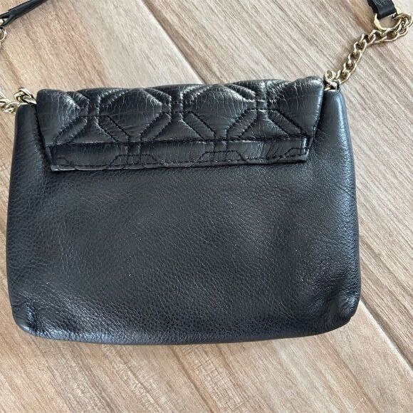 Kate Spade Black Vintage Quilted Leather Crossbody Bag Gold Chain Strap - Picture 4 of 7